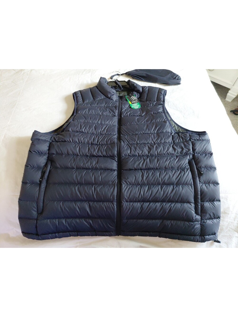 NWT Solaris Goose Down Puffer Vest Mens 2XB Blue Lightweight Warm #762